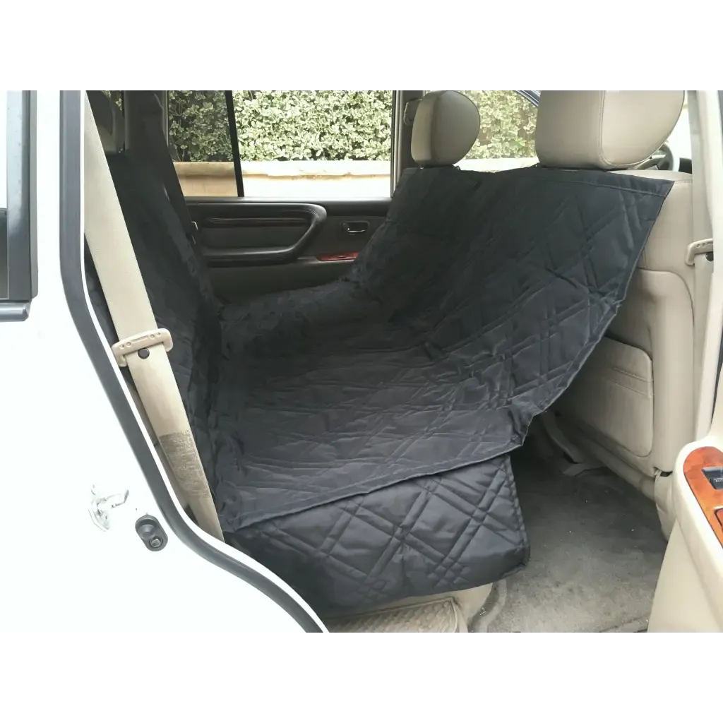 Car Seat Hammock Cover with Non-Slip Fabric for Dogs and Pets Black