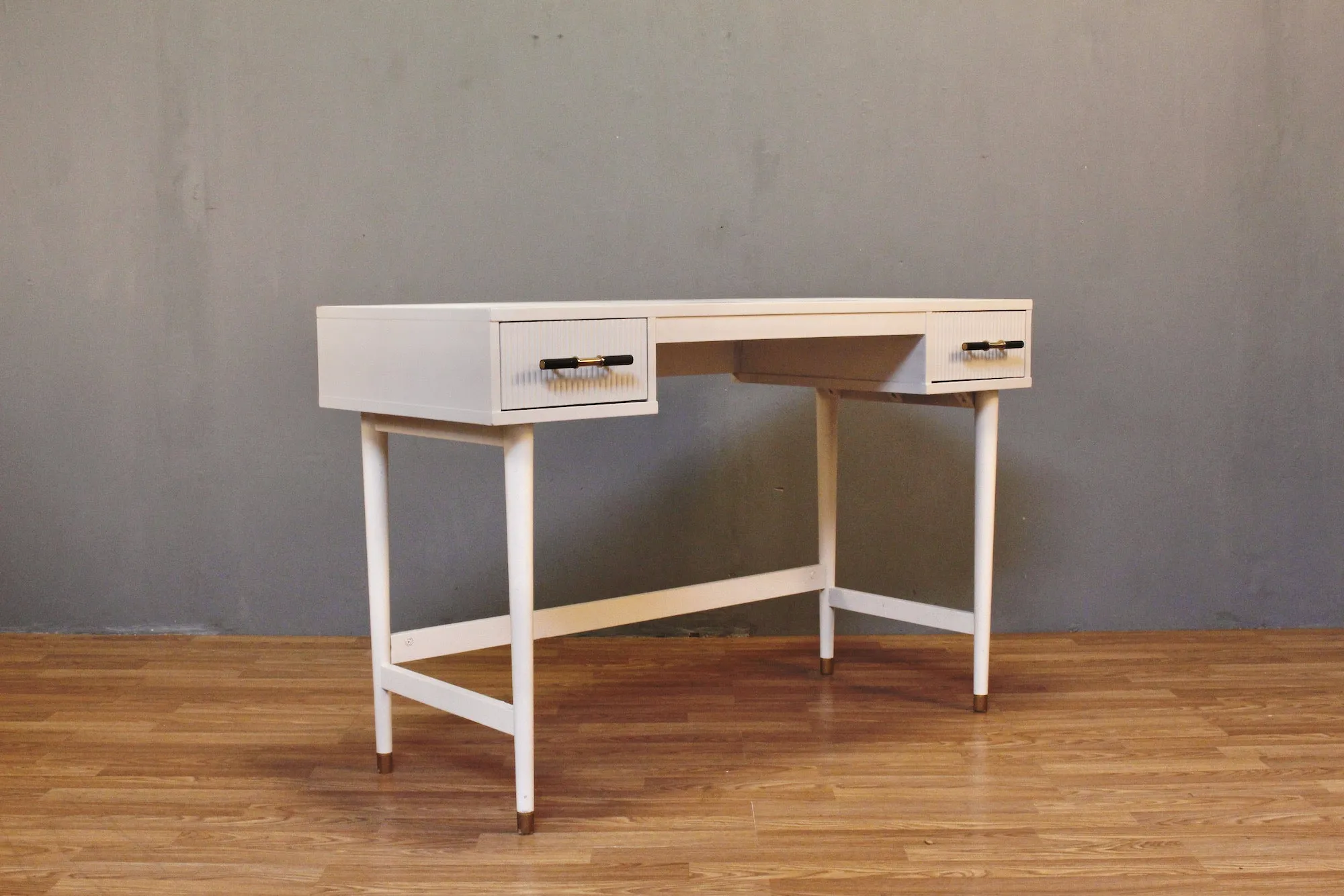 Cb2 Modern White 2-Drawer Desk - ONLINE ONLY