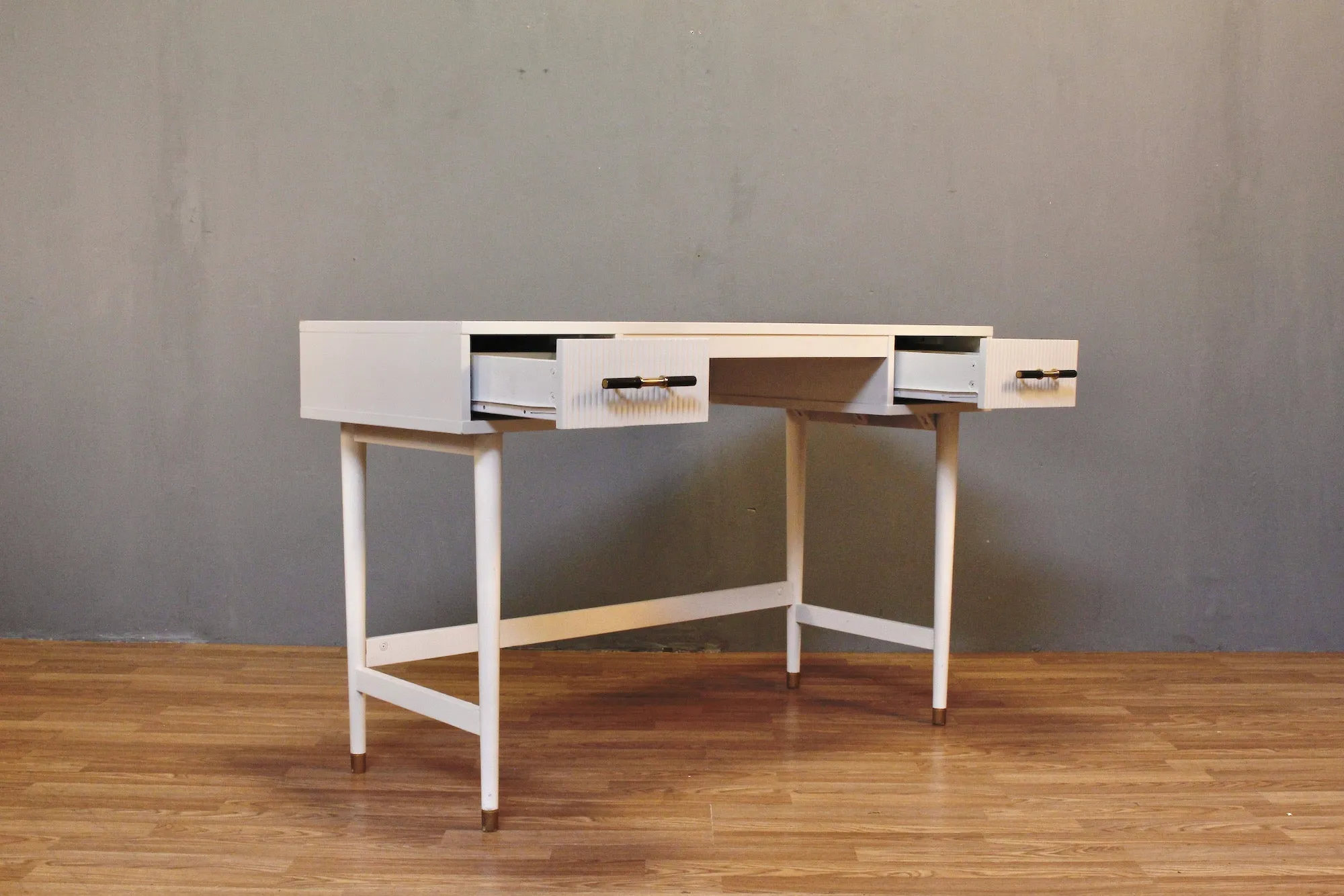 Cb2 Modern White 2-Drawer Desk - ONLINE ONLY