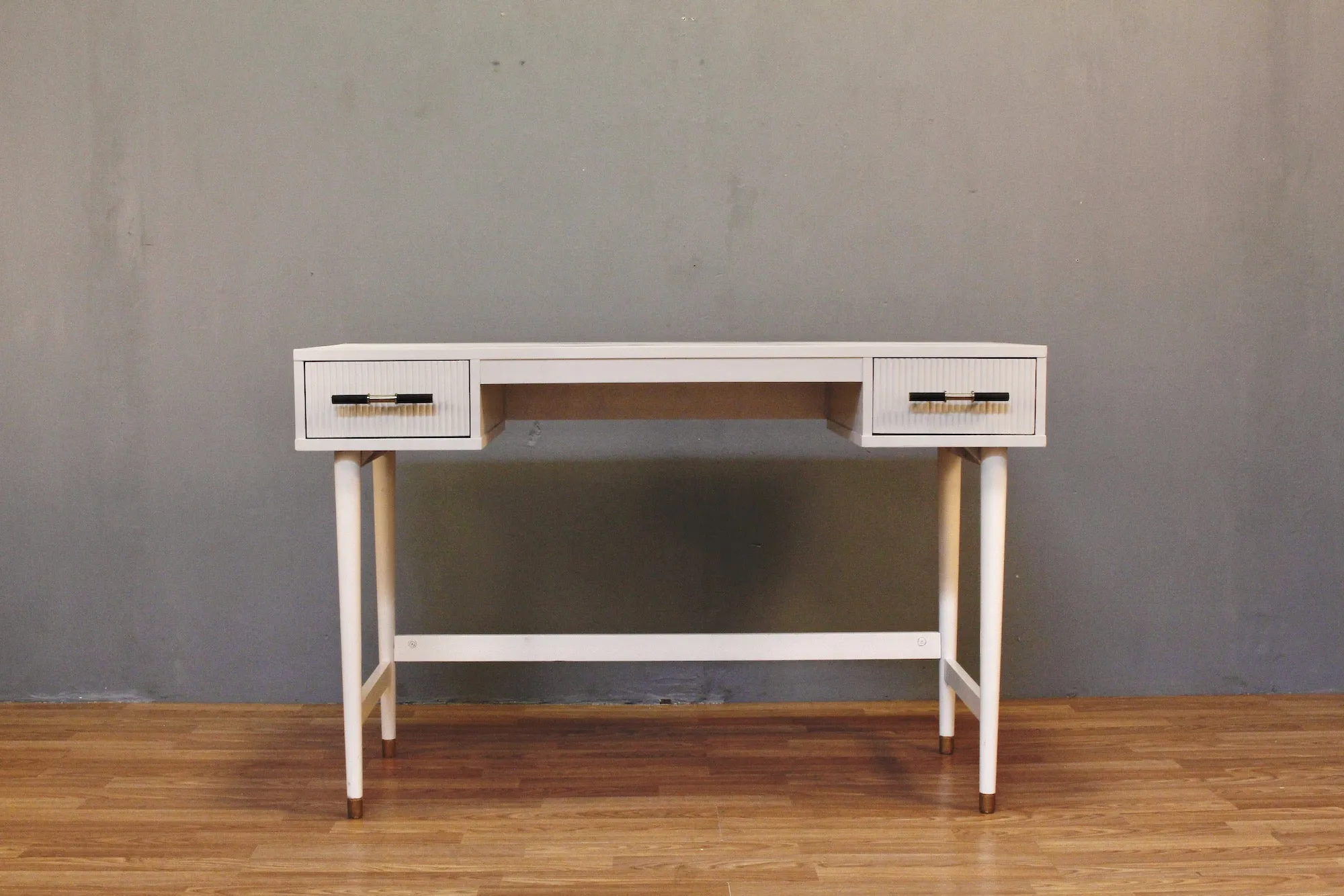 Cb2 Modern White 2-Drawer Desk - ONLINE ONLY