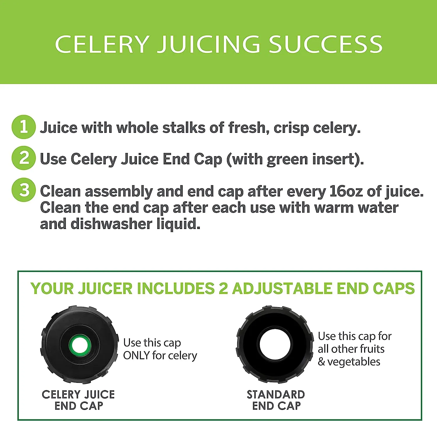 Celery Juicer Slow Masticating High Juice Yield Adjustable Dial, 200-Watt