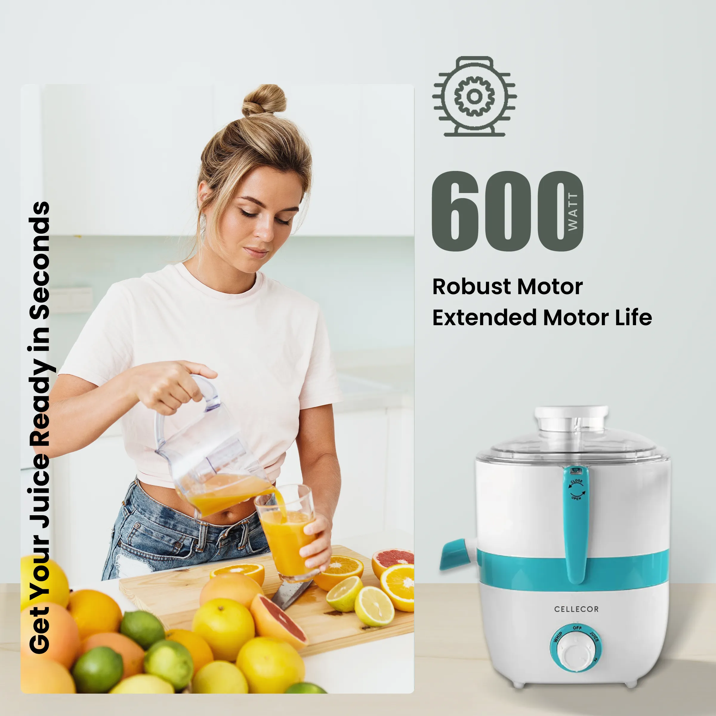 Cellecor Juicer Mixer Grinder - JMGC 600