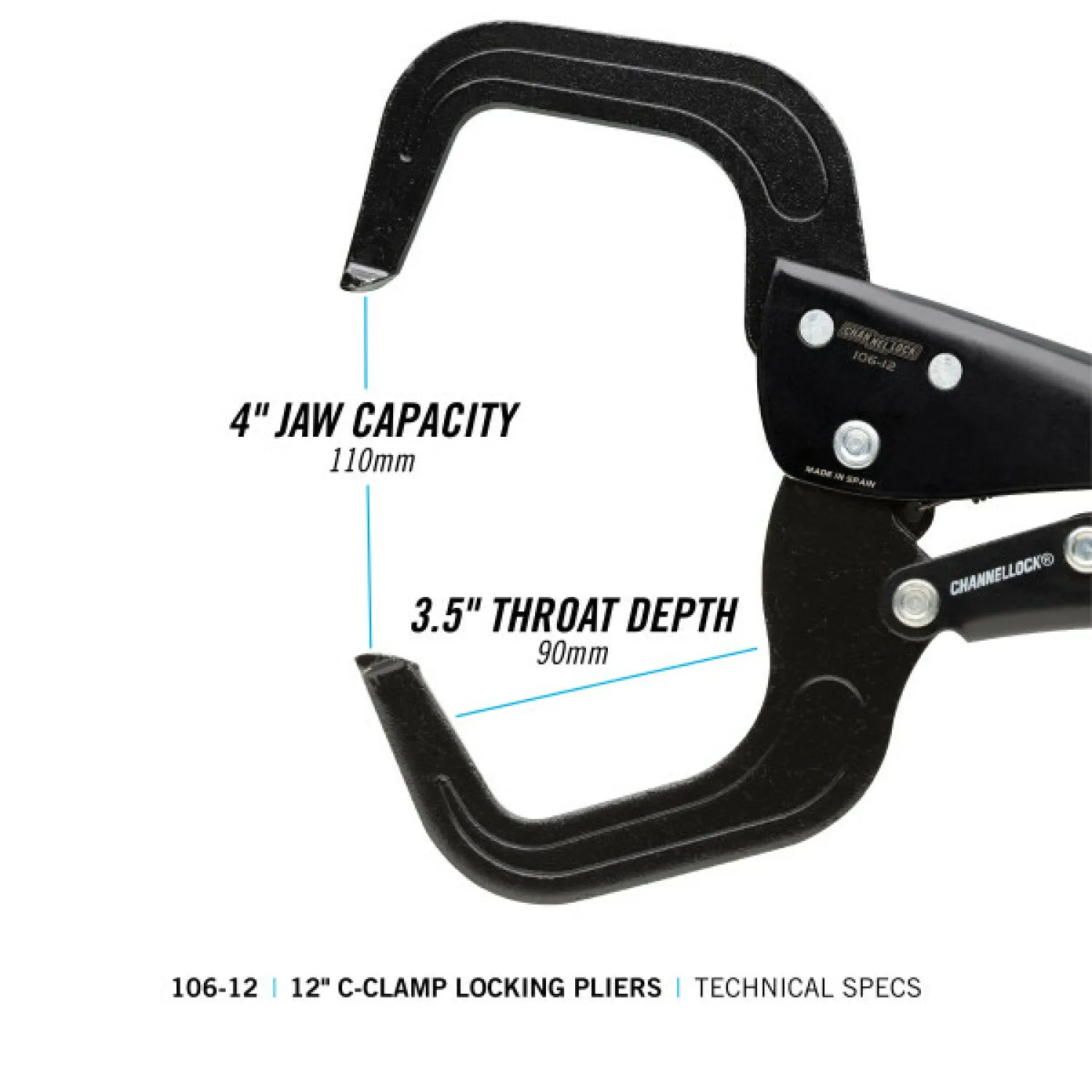 Channellock 106-12 12-Inch C-Clamp Locking Pliers