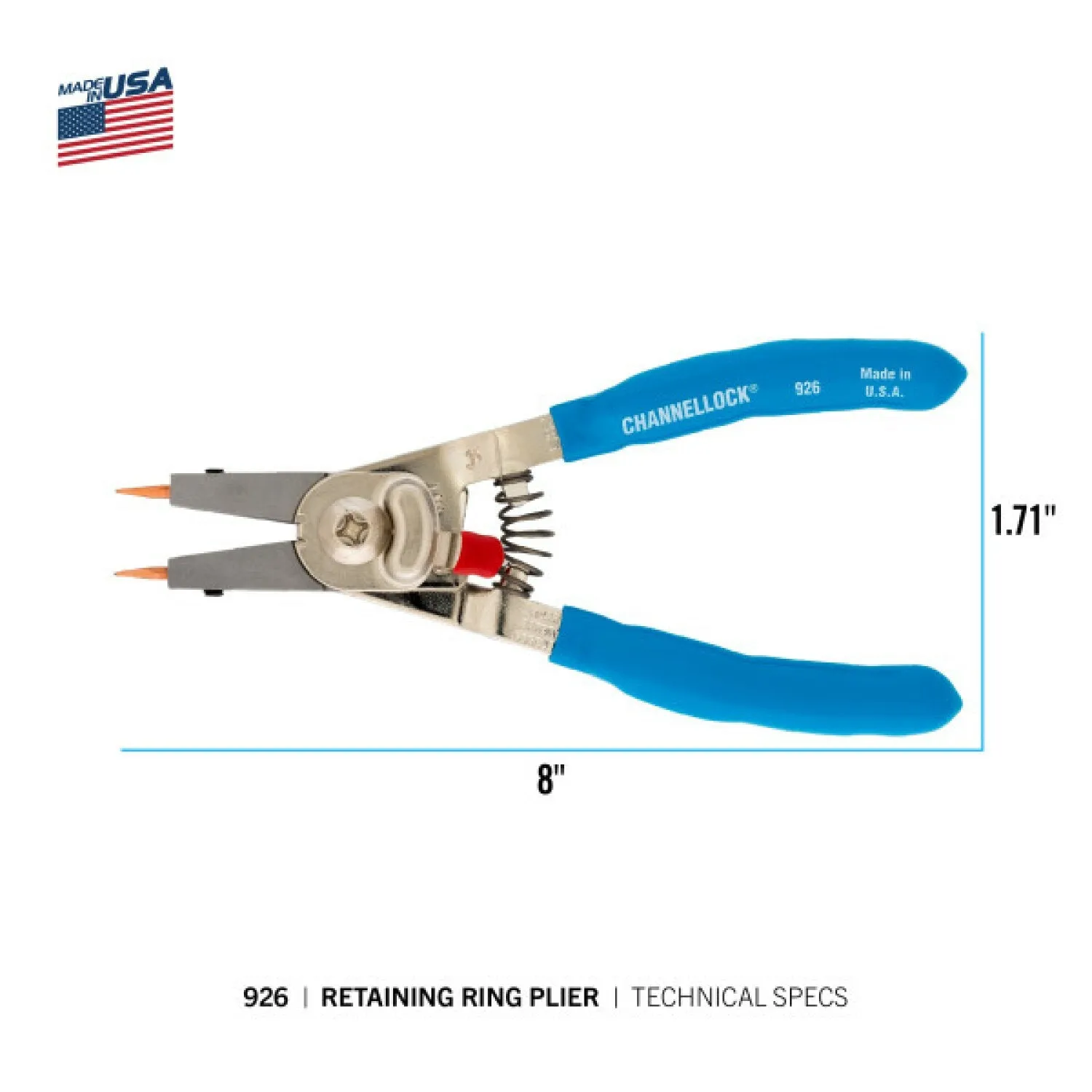 Channellock 926 6-Inch Convertible Retaining Ring Pliers