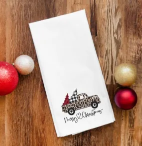 Christmas Truck Tea Towel