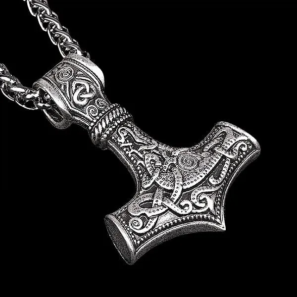 Classy Men Thor's Hammer Pendant Necklace