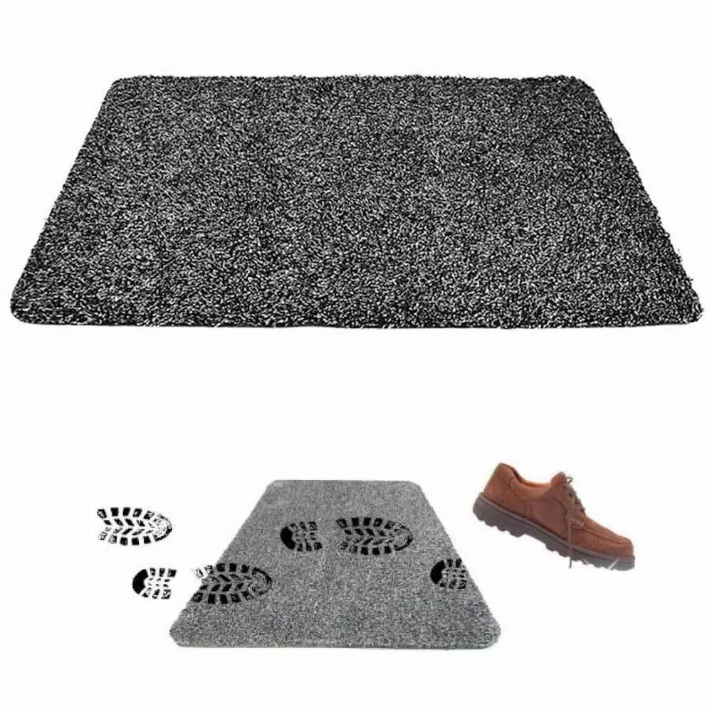 Clean Step Mat Doormat - Gray  (18" x 28") 2 Pack