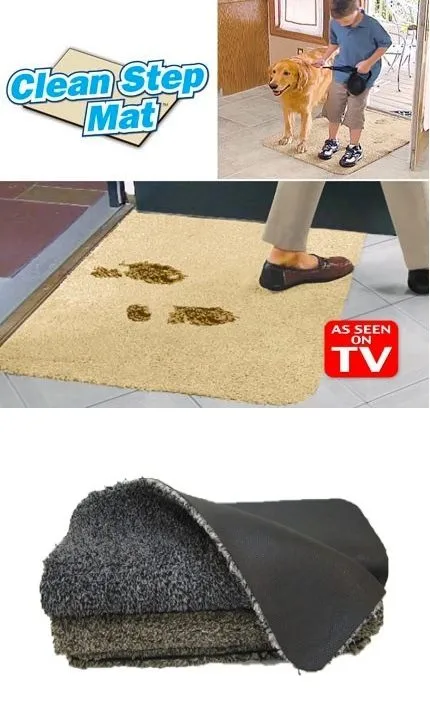 Clean Step Mat Doormat - Gray  (18" x 28") 2 Pack