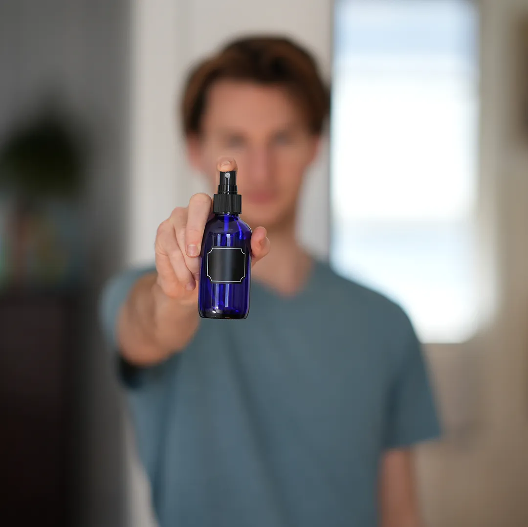 Cobalt Blue Glass Spray Bottles