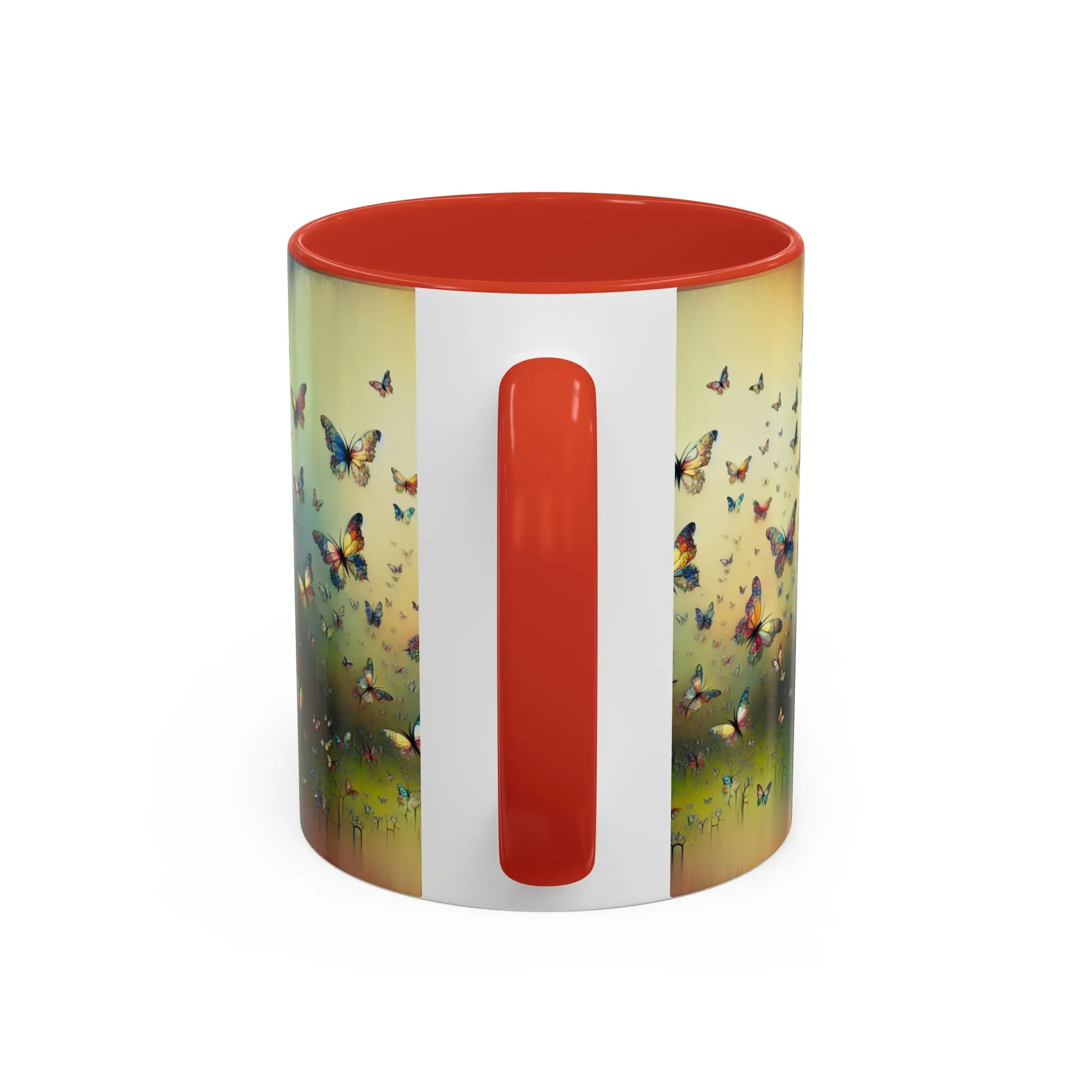 Colorful Butterfly Accent Coffee Mug - 11oz & 15oz