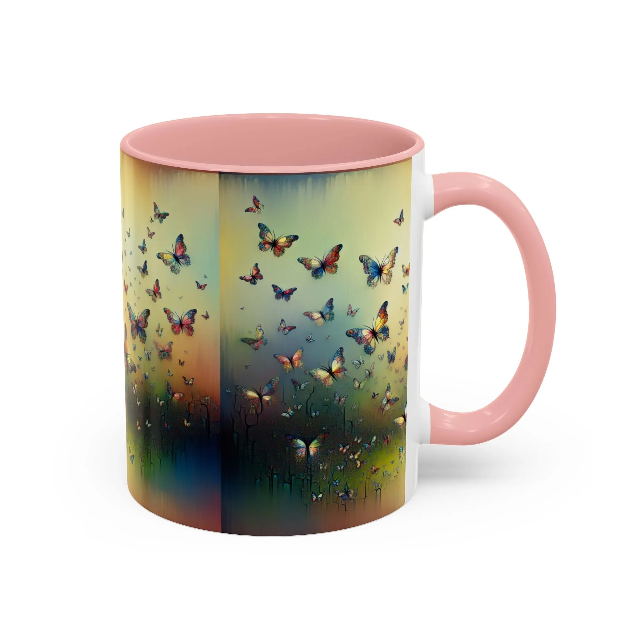 Colorful Butterfly Accent Coffee Mug - 11oz & 15oz