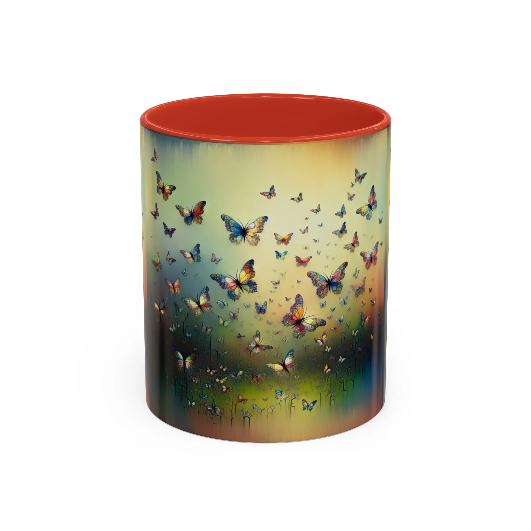 Colorful Butterfly Accent Coffee Mug - 11oz & 15oz