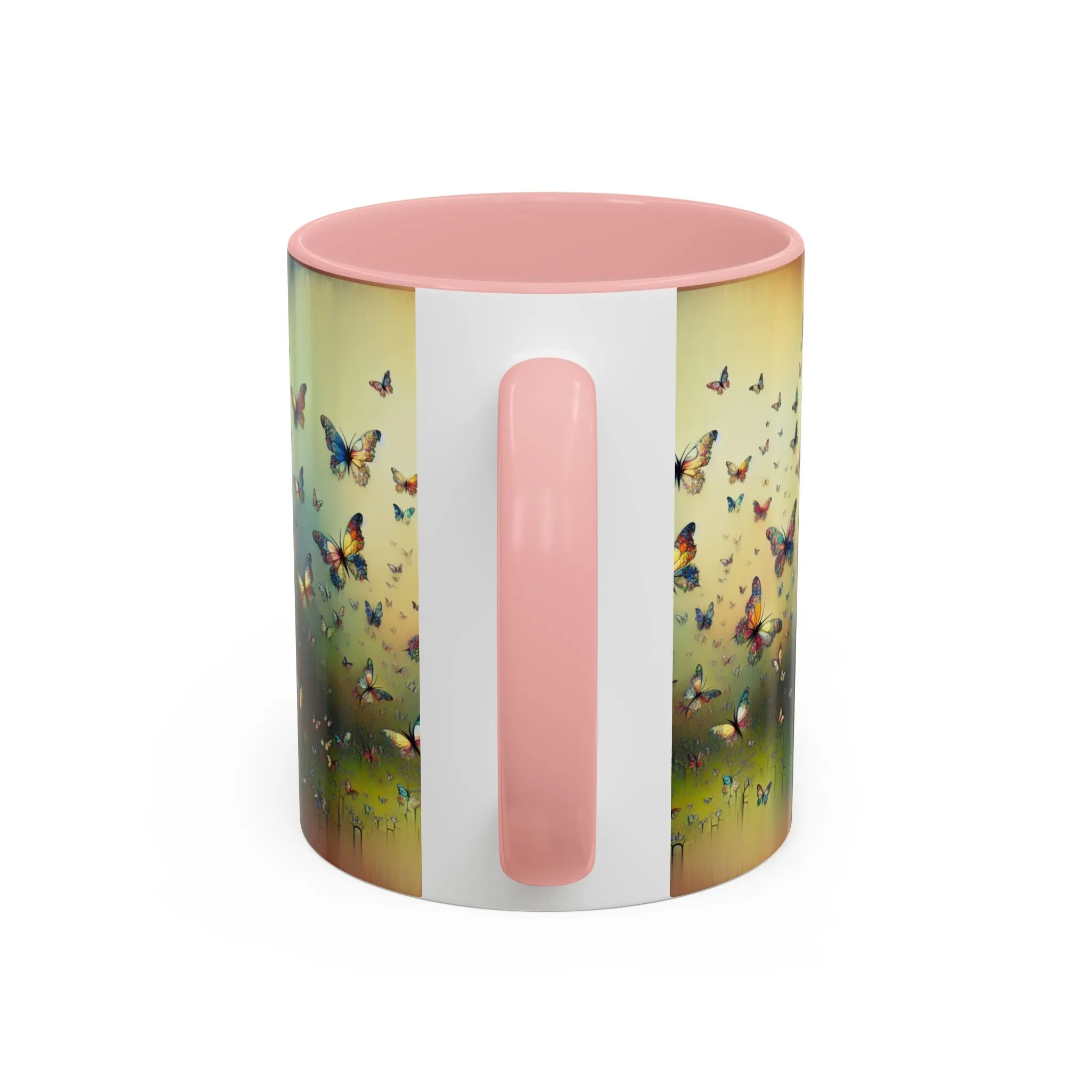 Colorful Butterfly Accent Coffee Mug - 11oz & 15oz