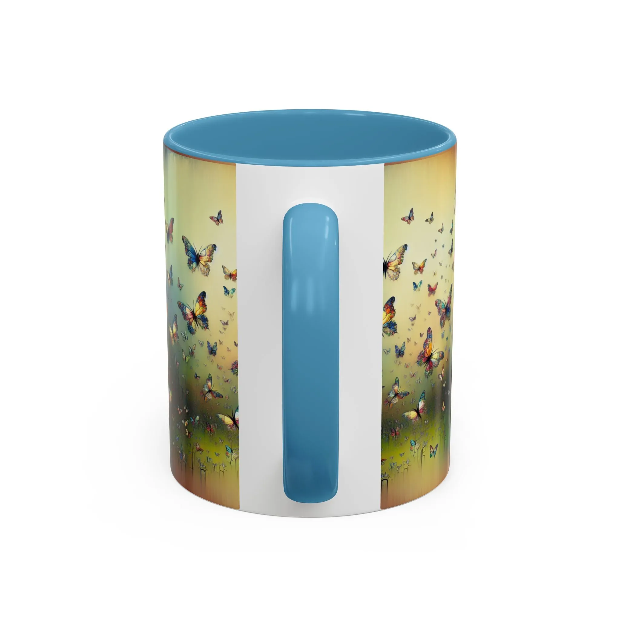 Colorful Butterfly Accent Coffee Mug - 11oz & 15oz