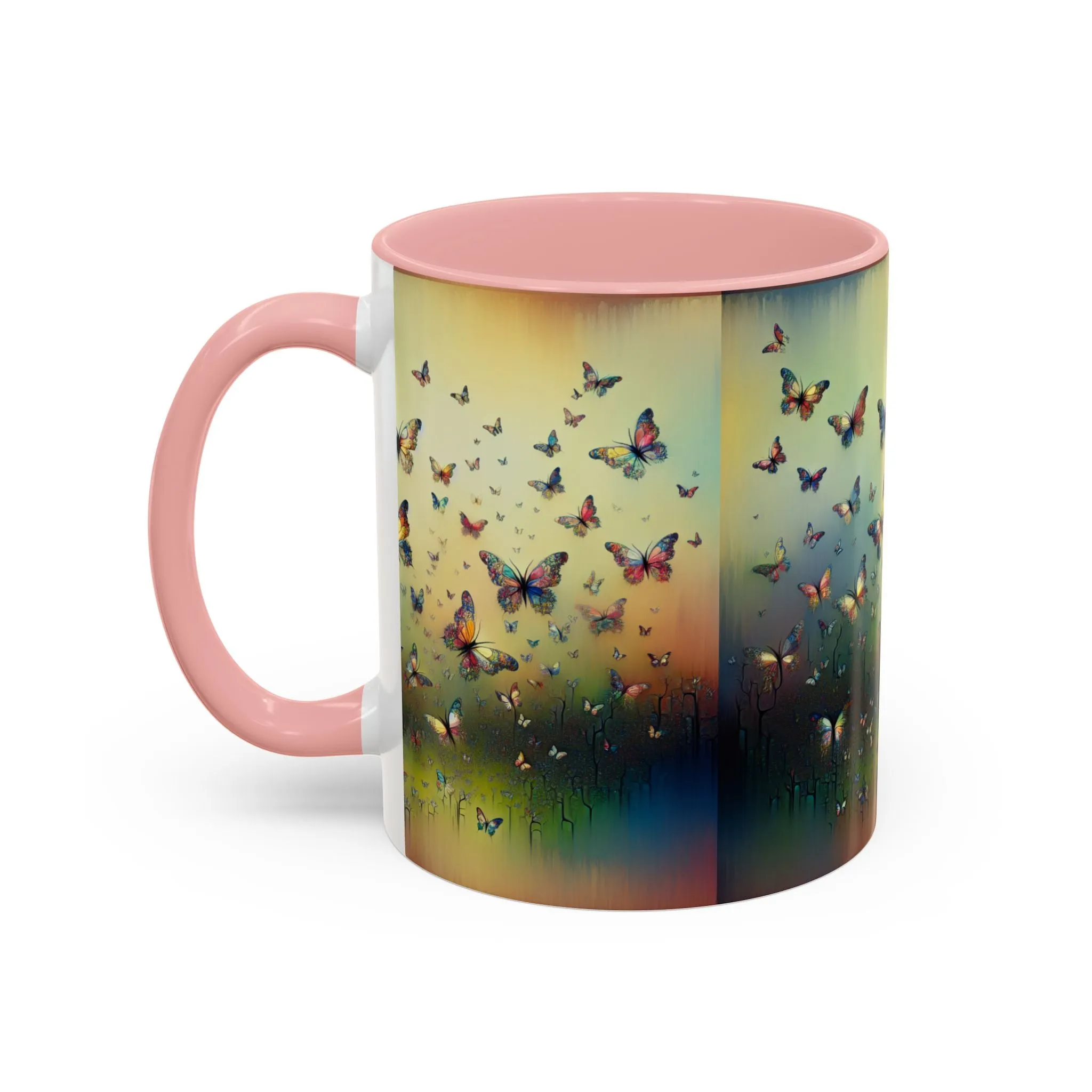 Colorful Butterfly Accent Coffee Mug - 11oz & 15oz