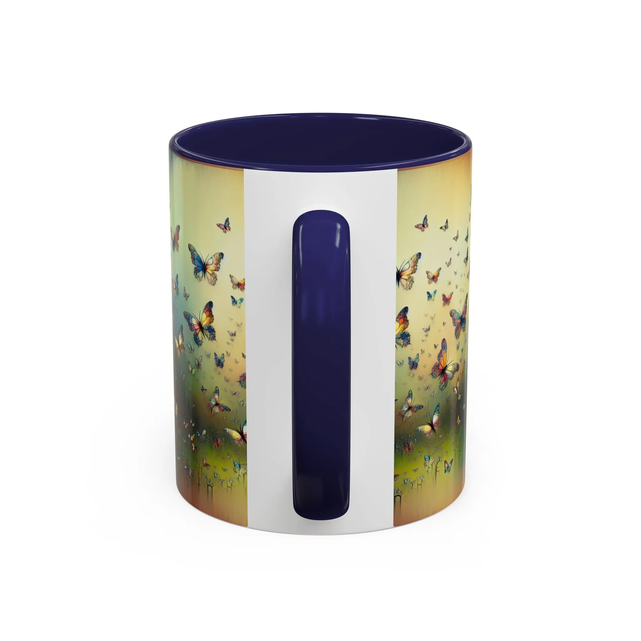 Colorful Butterfly Accent Coffee Mug - 11oz & 15oz