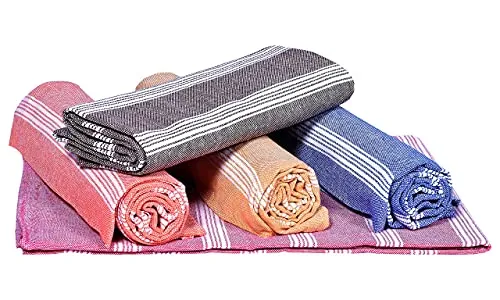 Cotton Bath Towels 250 GSM Multicolor (Set of 5, 31 X 62 Inch)