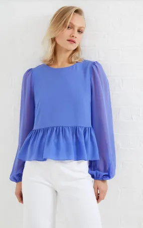 Crepe Light Georgett Peplum Top