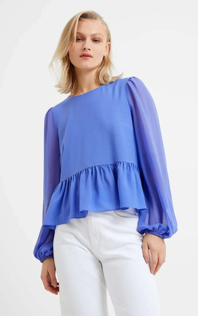 Crepe Light Georgett Peplum Top