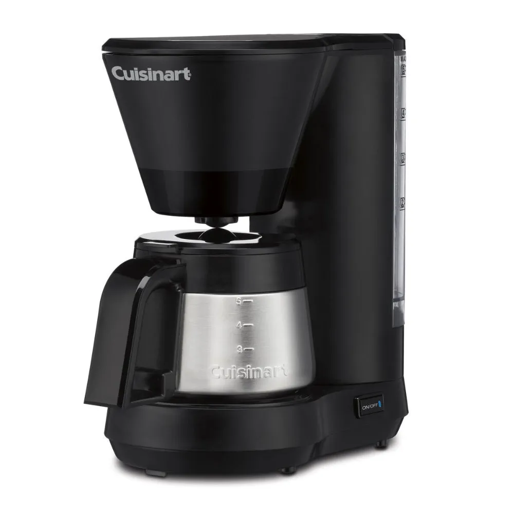 Cuisinart 5 Cup Coffeemaker with Stainless Steel Carafe, Black