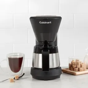 Cuisinart 5 Cup Coffeemaker with Stainless Steel Carafe, Black