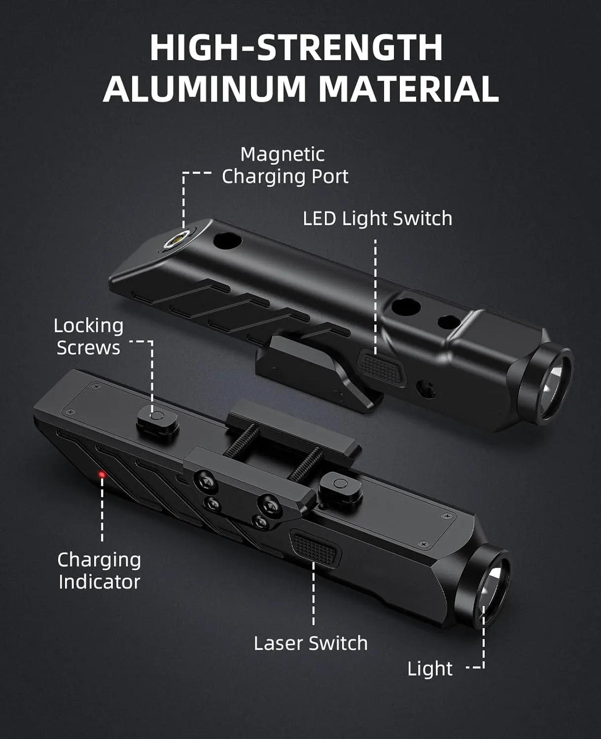 CVLIFE 1700 Lumens Green Laser Light Combo for Rifle Tactical Flashlight with Laser - Global