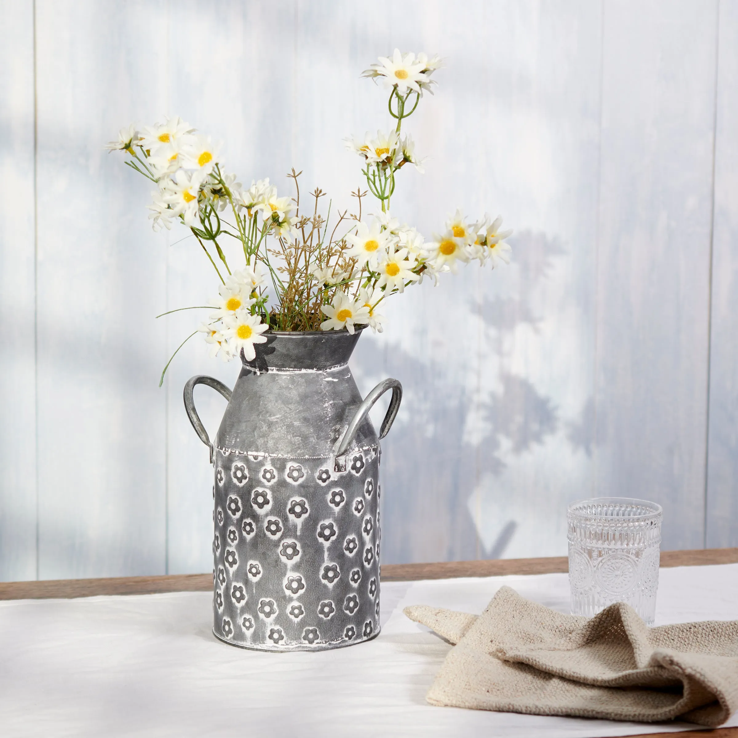 Daisy Milk Jug Planter