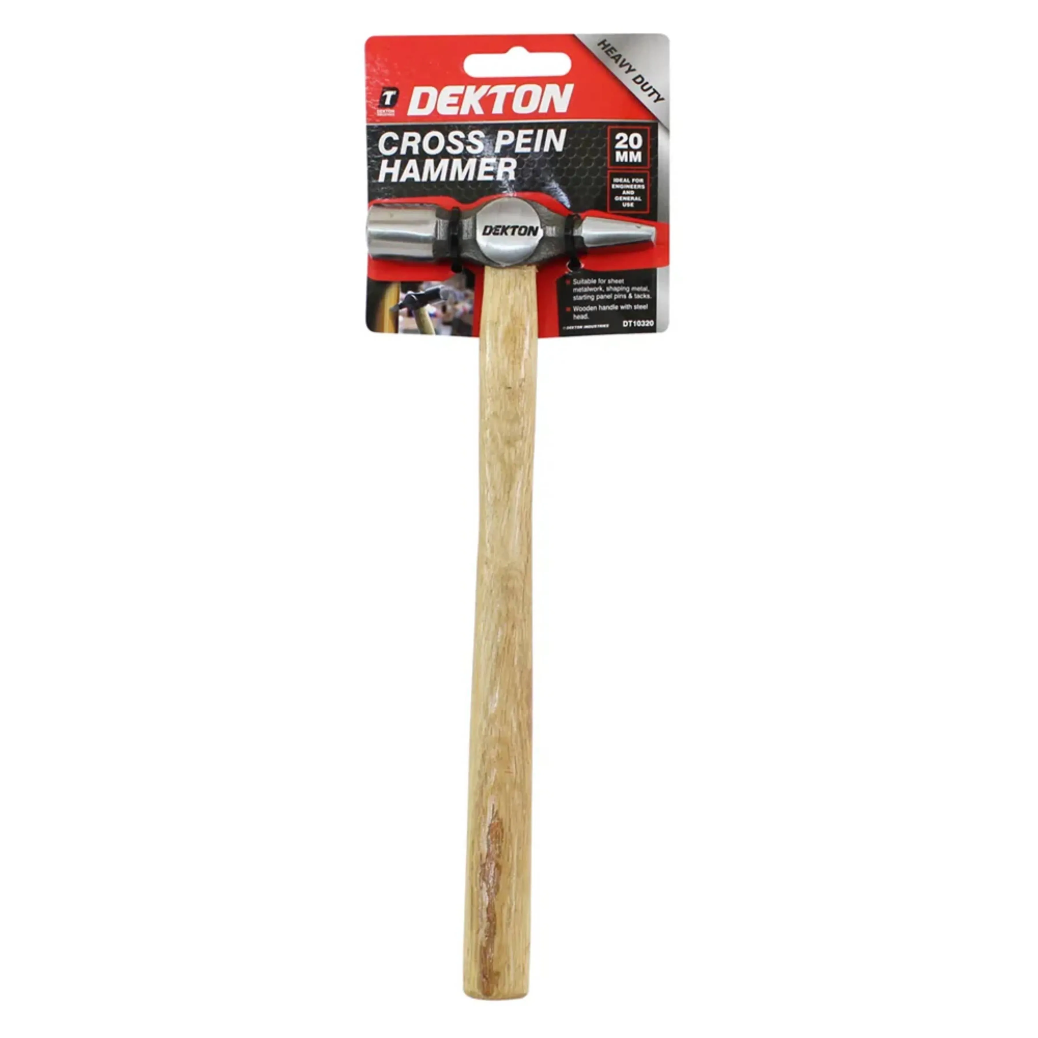 DEKTON 20mm Cross Pein Hammer Wooden Handle