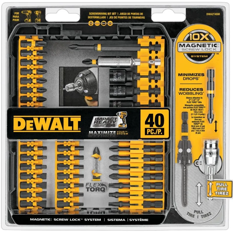 DeWALT DWA2T40IR Screwdriver Bit Set, Steel :SET: QUANTITY: 1