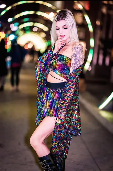 Disco Sequin Kimono - Rainbow Pride