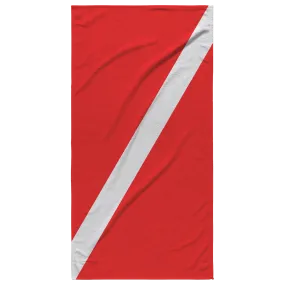 Dive Flag Beach Towel 30"x60"