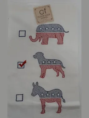 Dog Election Flour Sack Towel