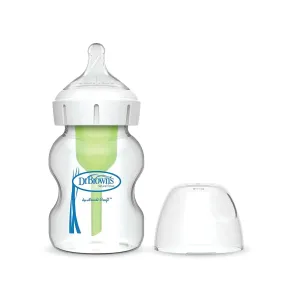 Dr. Brown’s Natural Flow Anti-Colic Options  Wide-Neck Glass Baby Bottle 5 oz/150 mL, 1 Pack