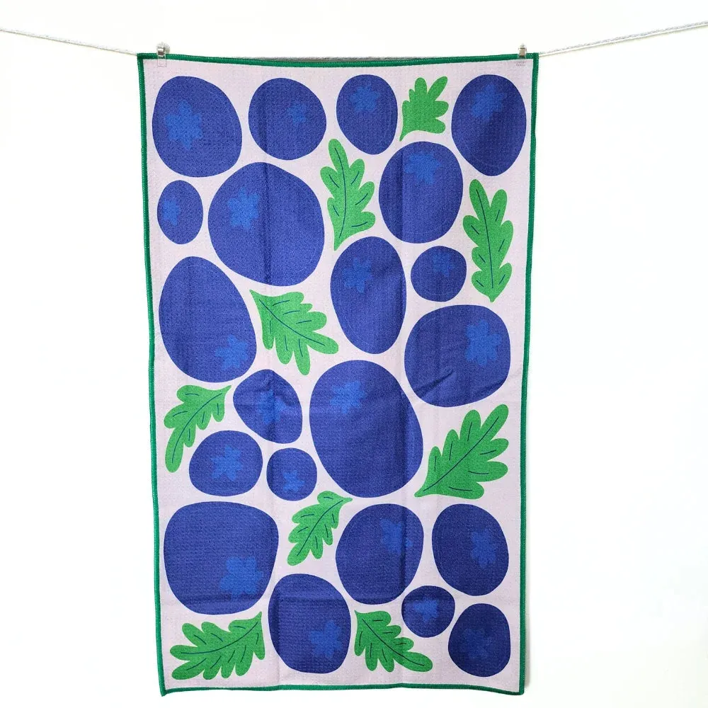 Dual-Sided Blueberry Hand Towel