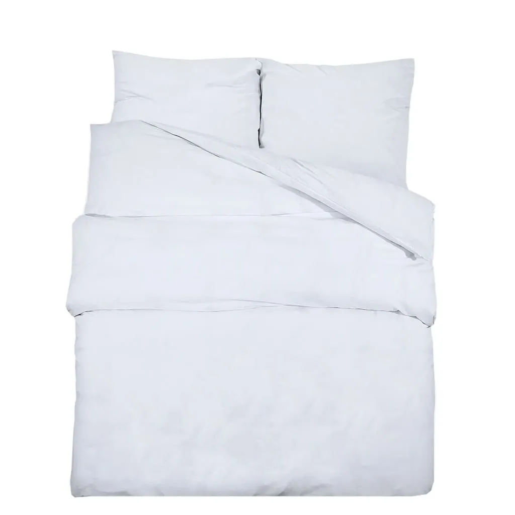 Duvet Cover Set White 200x220 cm Cotton