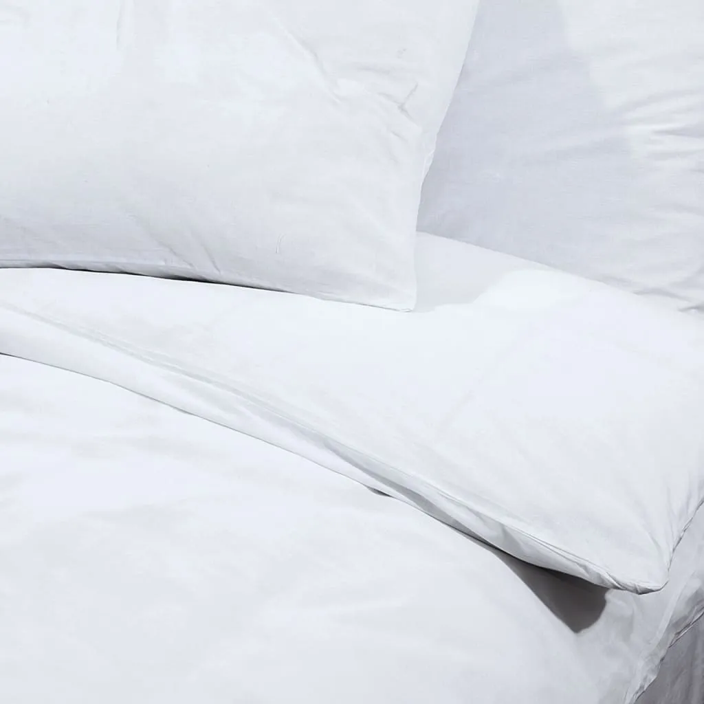 Duvet Cover Set White 200x220 cm Cotton