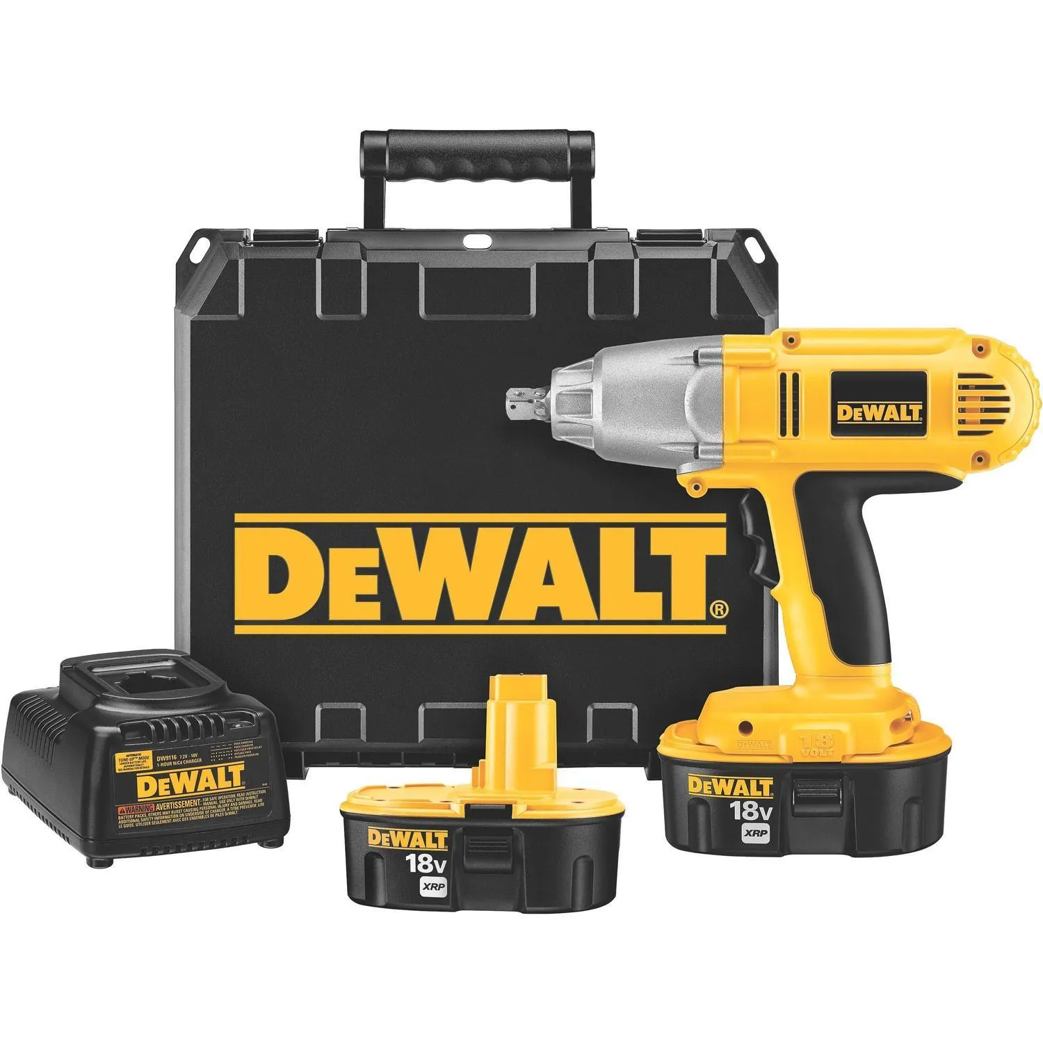 DW059K-2 DeWalt Cordless Impact Wrench,18V 1/2" High Torque Cdls. Impact Wrench Kit