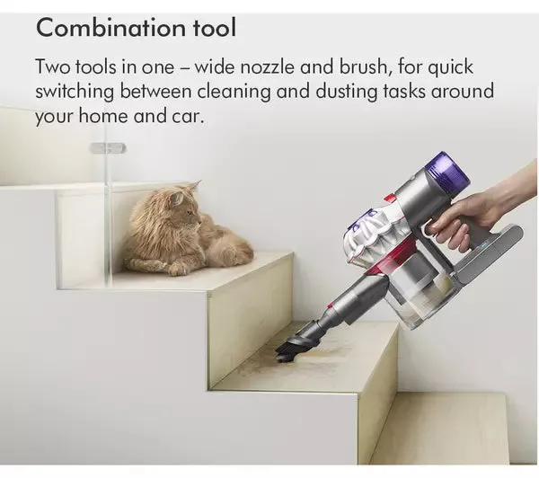 Dyson V8 Absolute Cordless Vacuum Cleaner upto 40 Minutes Run Time Silver Yellow Clearance V8ABS-2023