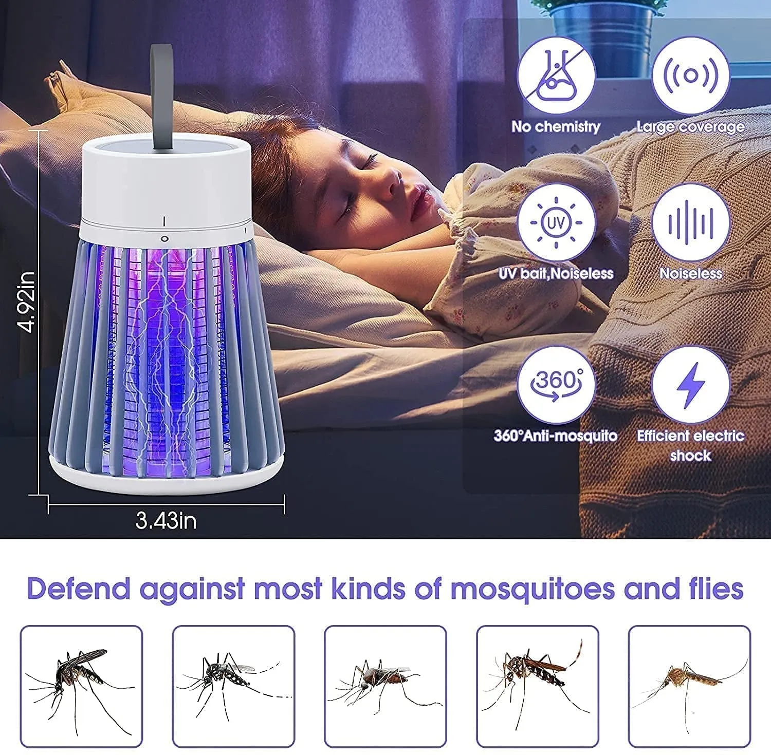 Eco-Friendly LED Mosquito Trap (USB Powered)