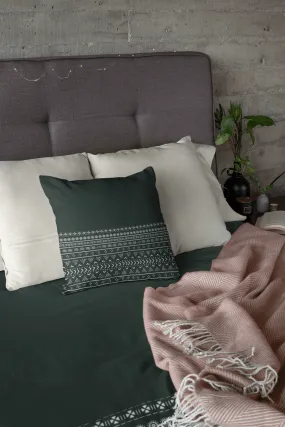 Emerald Mudcloth Boho Duvet Cover