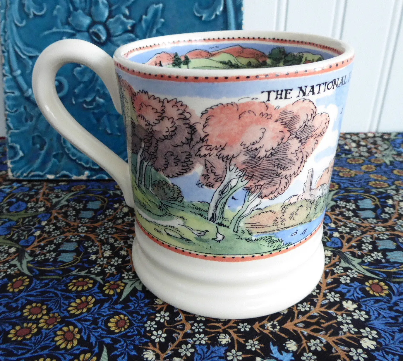 Emma Bridgewater Mug National Trust Countryside Find Peace English Pottery 2005