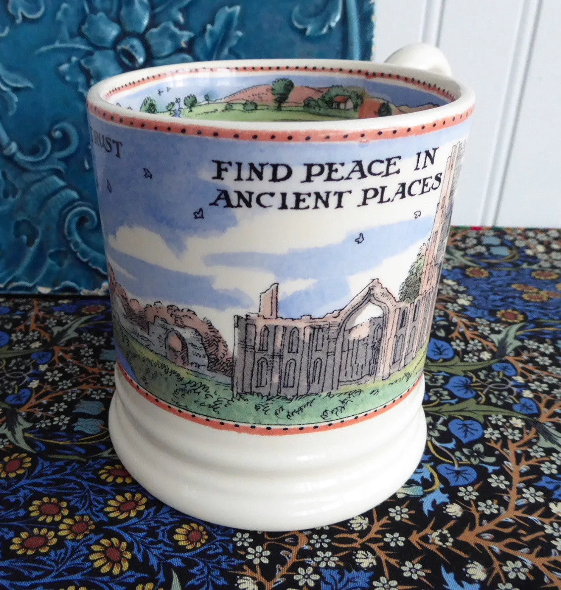 Emma Bridgewater Mug National Trust Countryside Find Peace English Pottery 2005