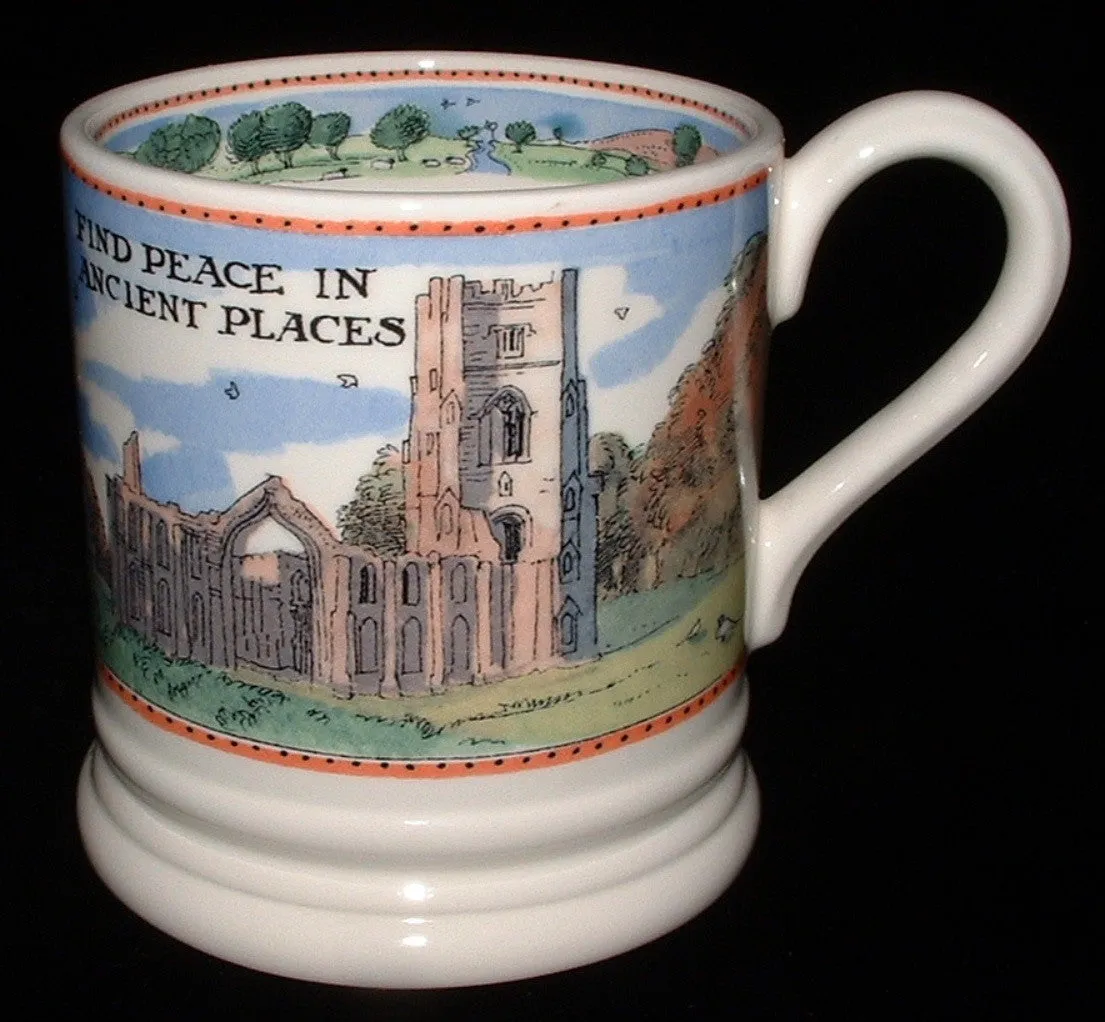 Emma Bridgewater Mug National Trust Countryside Find Peace English Pottery 2005