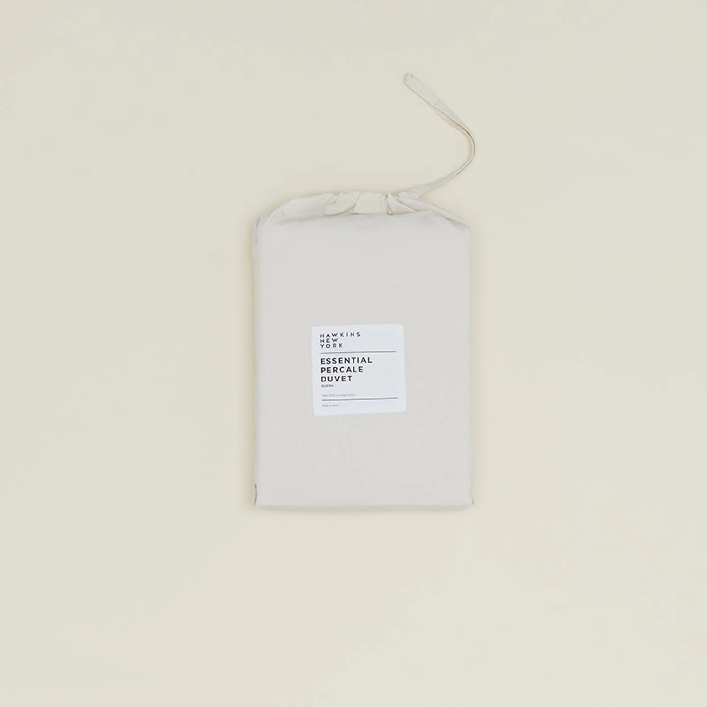 Essential Percale Duvet - Ivory