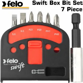 FELo Swift Box Bit Set 7Pce 6 X Bits & 1 X Bit Holder FEL02060116