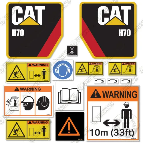 Fits Caterpillar H70 Decal Kit Hammer