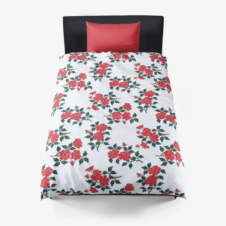 Floral Microfiber Duvet Cover