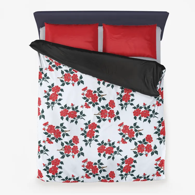 Floral Microfiber Duvet Cover