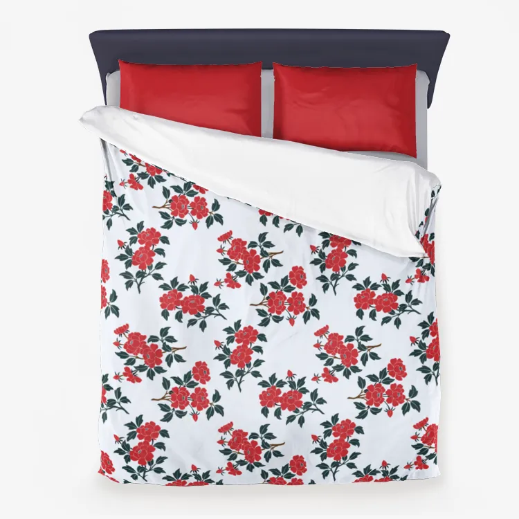 Floral Microfiber Duvet Cover