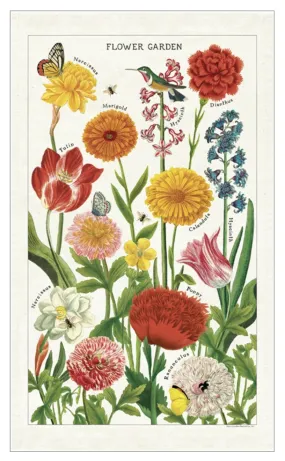 Flower Garden Tea Towel